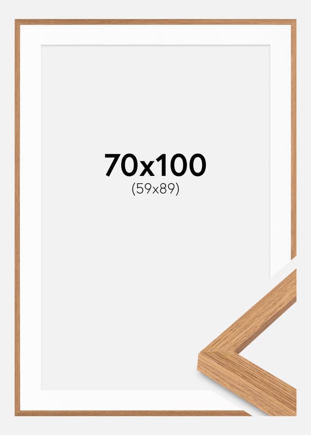 Rám Modern Teak 70x100 cm - Pasparty Bílý 60x90 cm