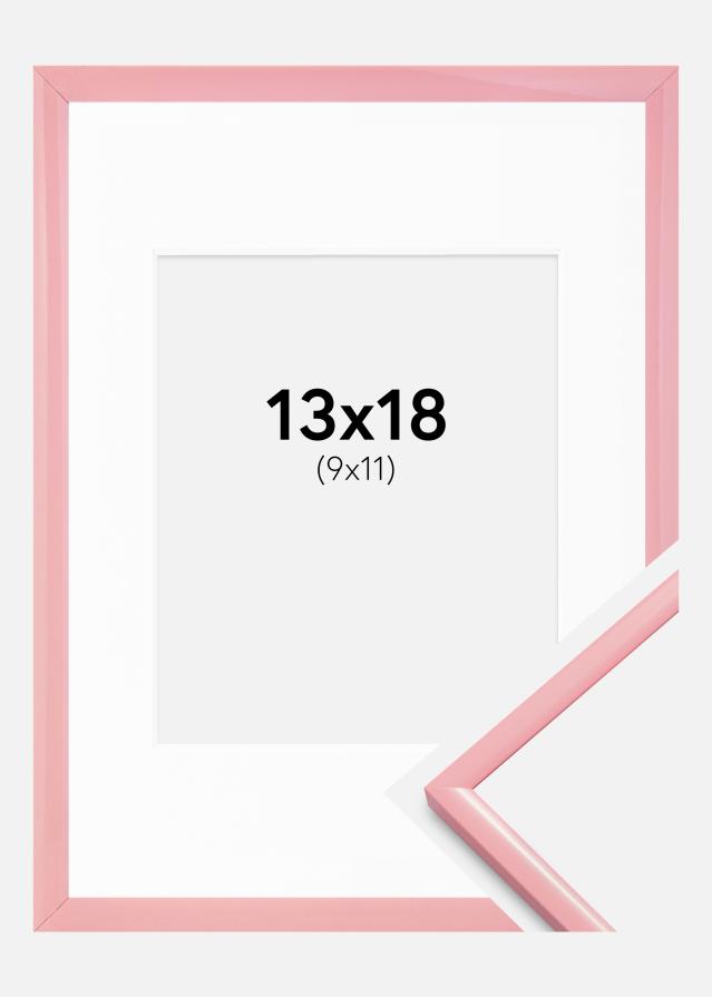 Rám New Lifestyle Růžový 13x18 cm - Pasparty Bílý 10x12 cm