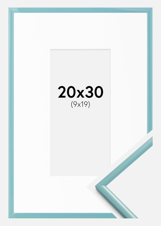 Rám New Lifestyle Tyrkysový 20x30 cm - Pasparty Bílý 10x20 cm