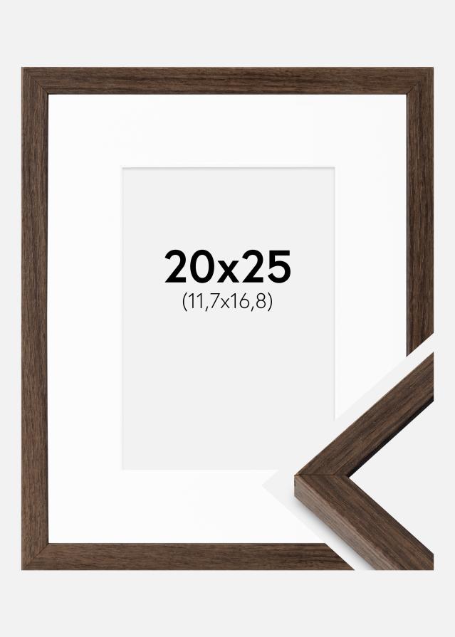 Rám Ares vlašský ořech 20x25 cm - Pasparty Bílý 5x7 inches