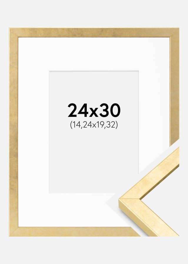 Rám Ares zlato 24x30 cm - Pasparty Bílý 6x8 inches