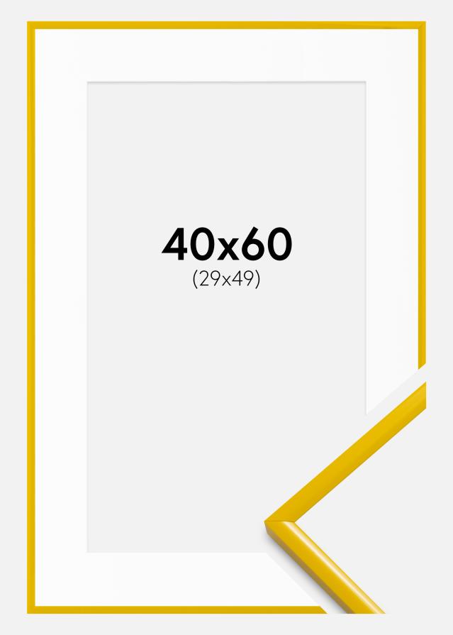 Rám New Lifestyle Žlutá 40x60 cm - Pasparty Bílý 30x50 cm