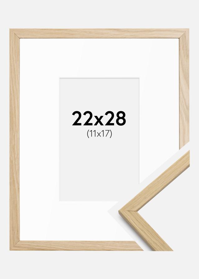 Rám Edsbyn Dub 22x28 cm - Pasparty Bílý 12x18 cm