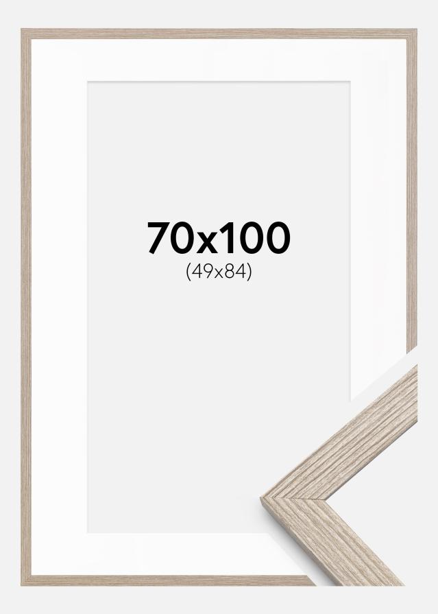 Rám Stilren Greige Dub 70x100 cm - Pasparty Bílý 50x85 cm