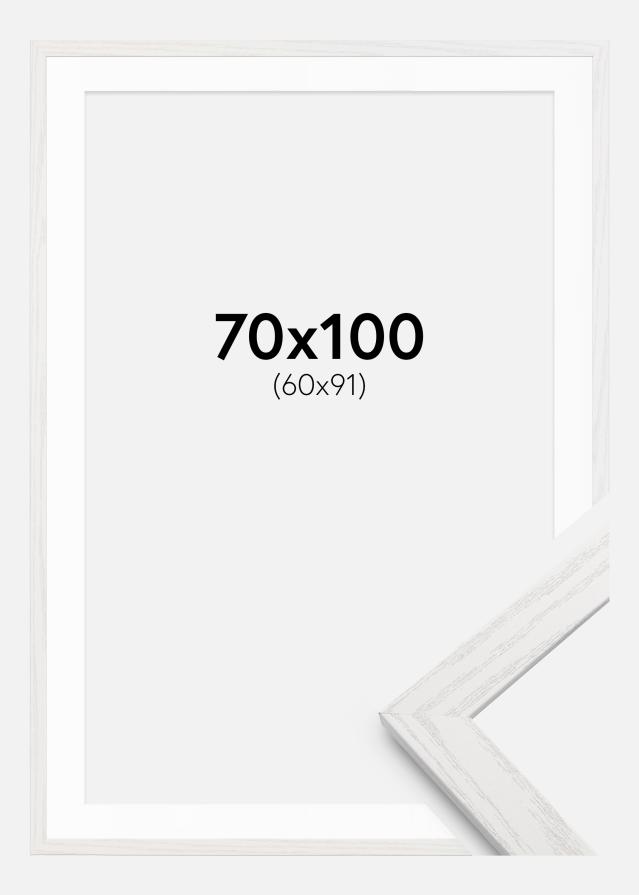 Rám Stilren Bílý Dub 70x100 cm - Pasparty Bílý 61x92 cm