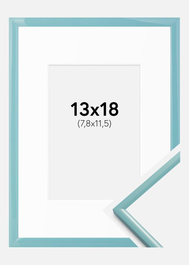 Rám New Lifestyle Tyrkysový 13x18 cm - Pasparty Bílý B7 88x125 mm