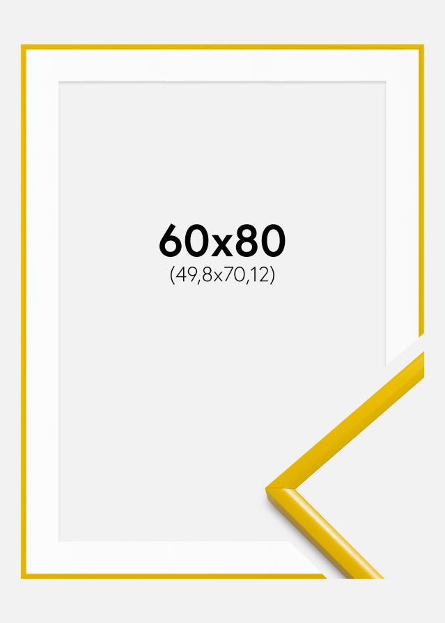 Rám New Lifestyle Žlutý 60x80 cm - Pasparty Bílý 20x28 inches