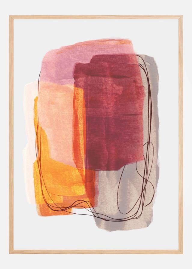 Abstract Brush Strokes 51 Plakát