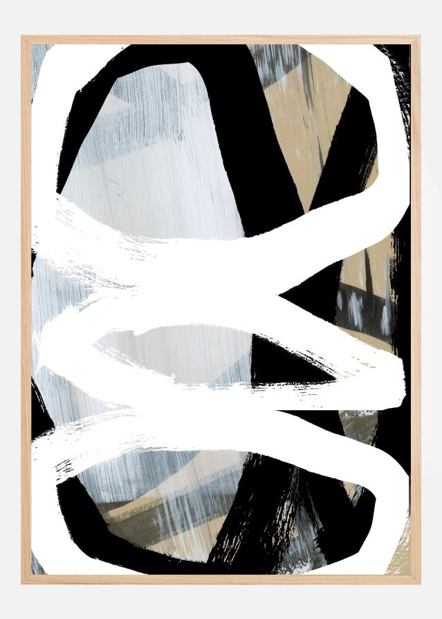 Bold Black On White No3 Plakát