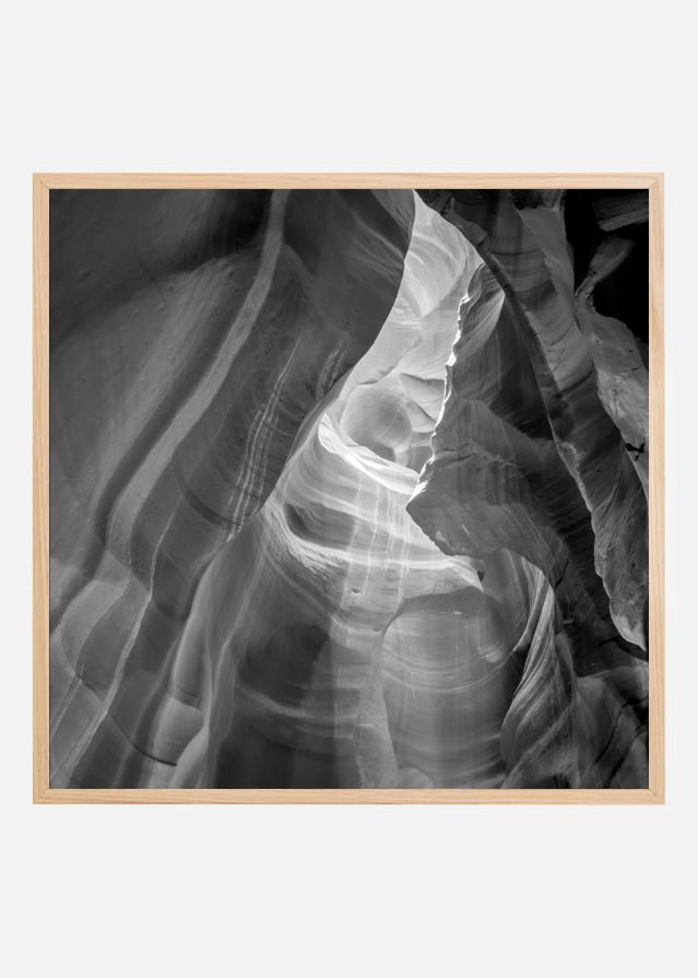 MONOCHROME ANTELOPE CANYON Daylight Plakát