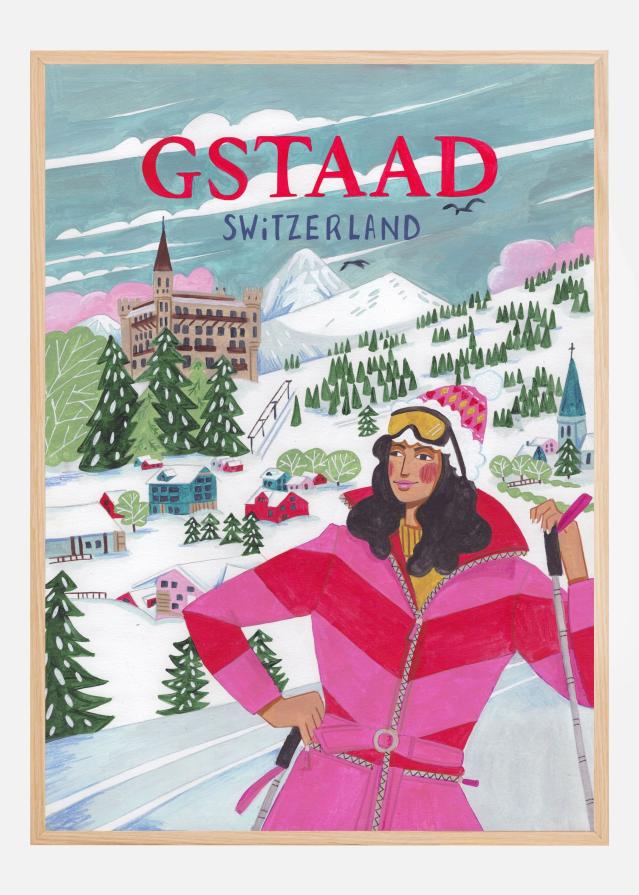 Travel Woman in Gstaad Plakát