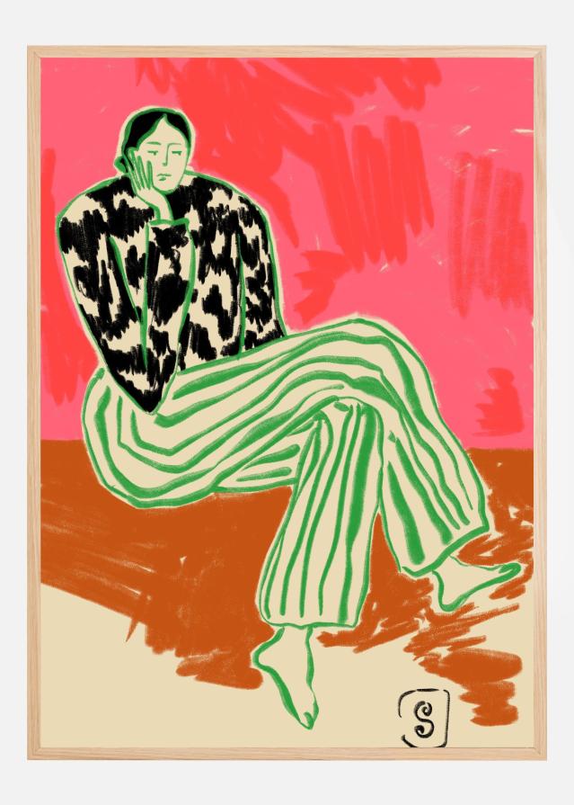 Calm Woman Portrait Plakát