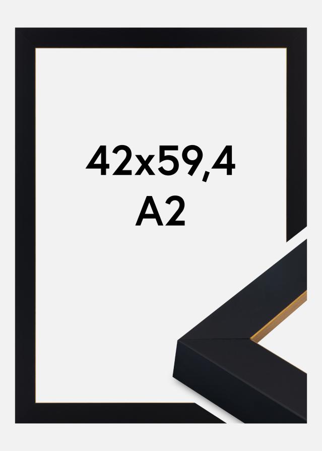 Rám Sussex Akrylové sklo Černá/Zlatá 42x59,4 cm (A2)