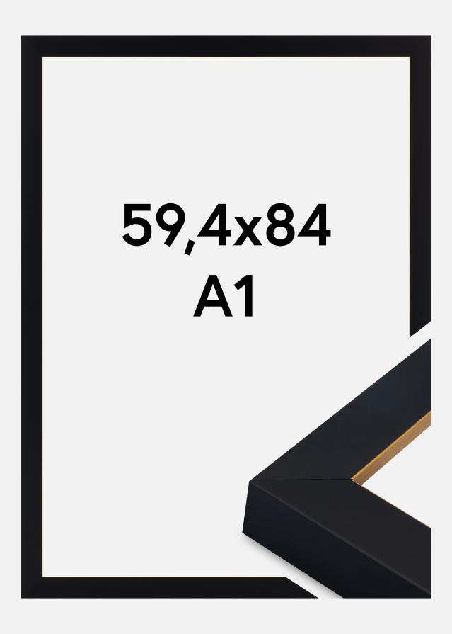 Rám Sussex Akrylové sklo Černá/Zlatá 59,4x84,1 cm (A1)