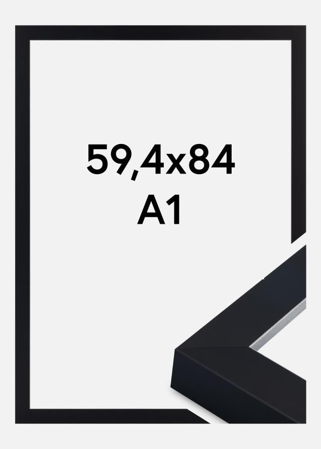 Rám Sussex Akrylové sklo Černá/Stříbrná 59,4x84,1 cm (A1)