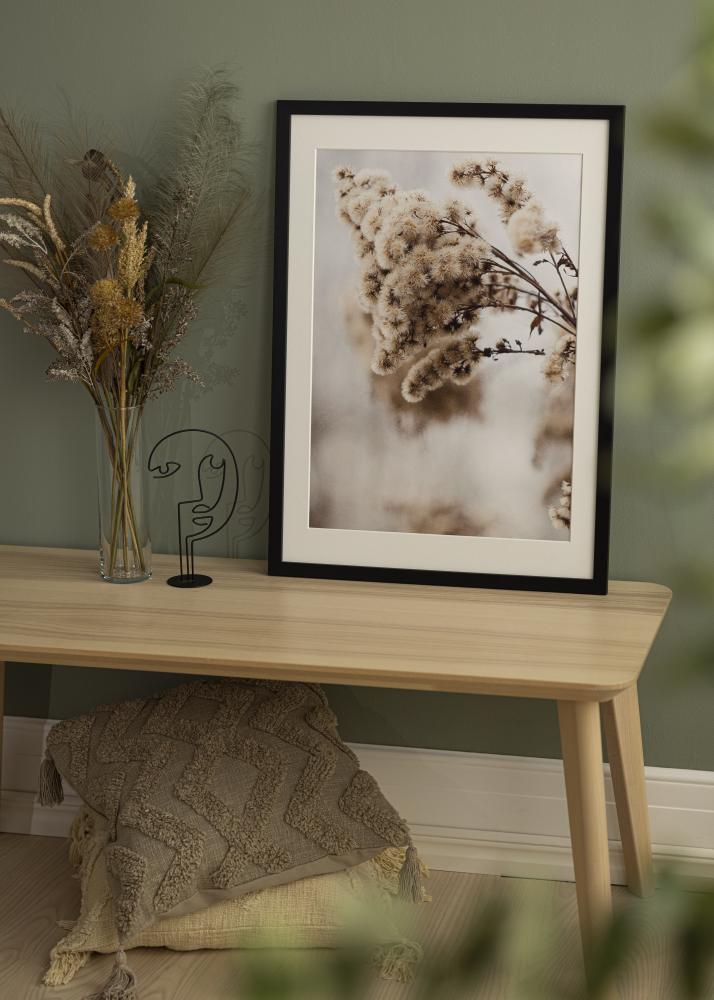 Rám Černé dřevo 68x98 cm - Pasparty Bílý 56x76 cm