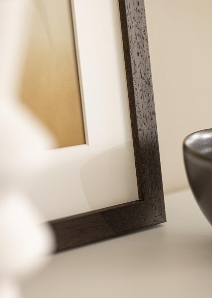 Rám Hnědé Dřevo 55x80 cm - Pasparty Bílý 45x70 cm