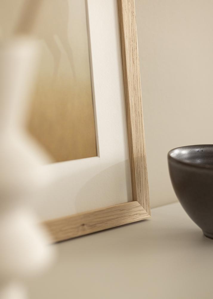 Rám Dubové dřevo 45x90 cm - Pasparty Bílý 23x70 cm