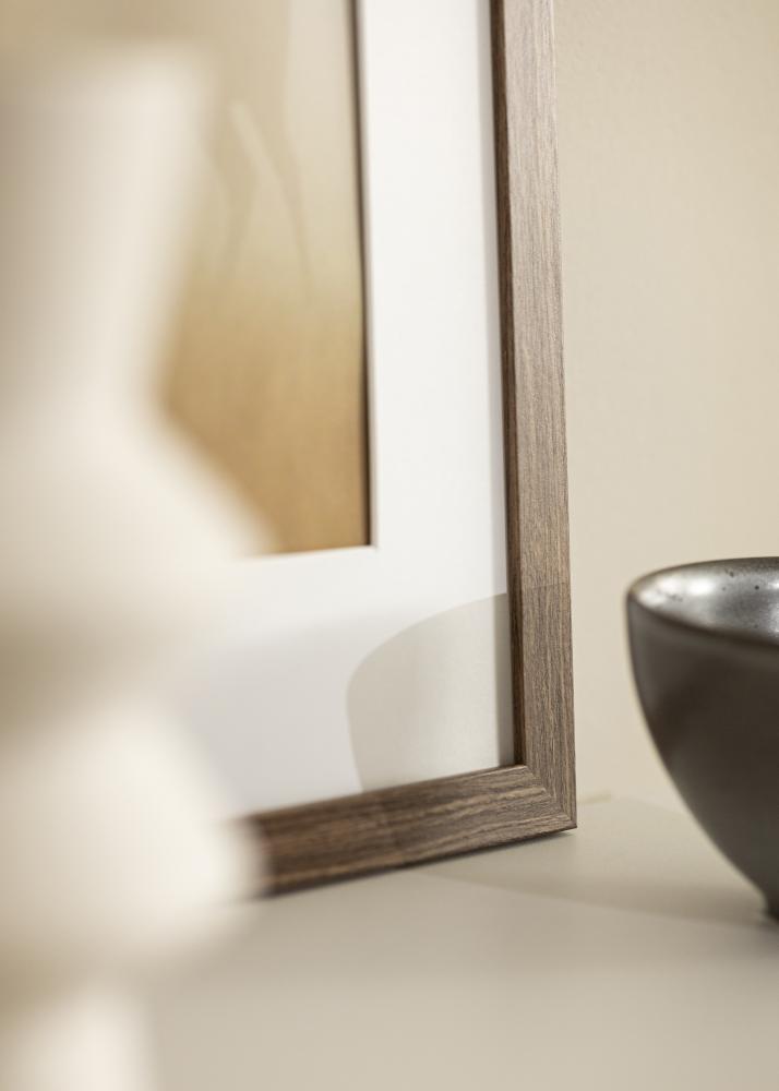 Rám Stilren studený hnědý 40x50 cm - Pasparty Bílý 29,7x42 cm