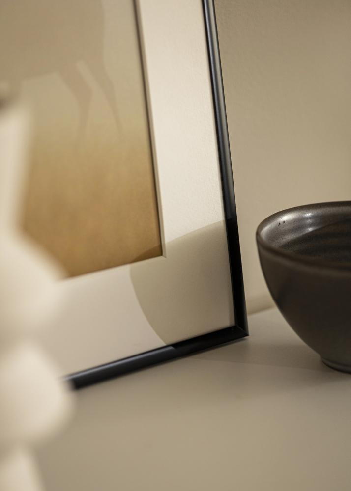 Rám Scandi matná černá 25x25 cm - Pasparty Bílý 16x16 cm