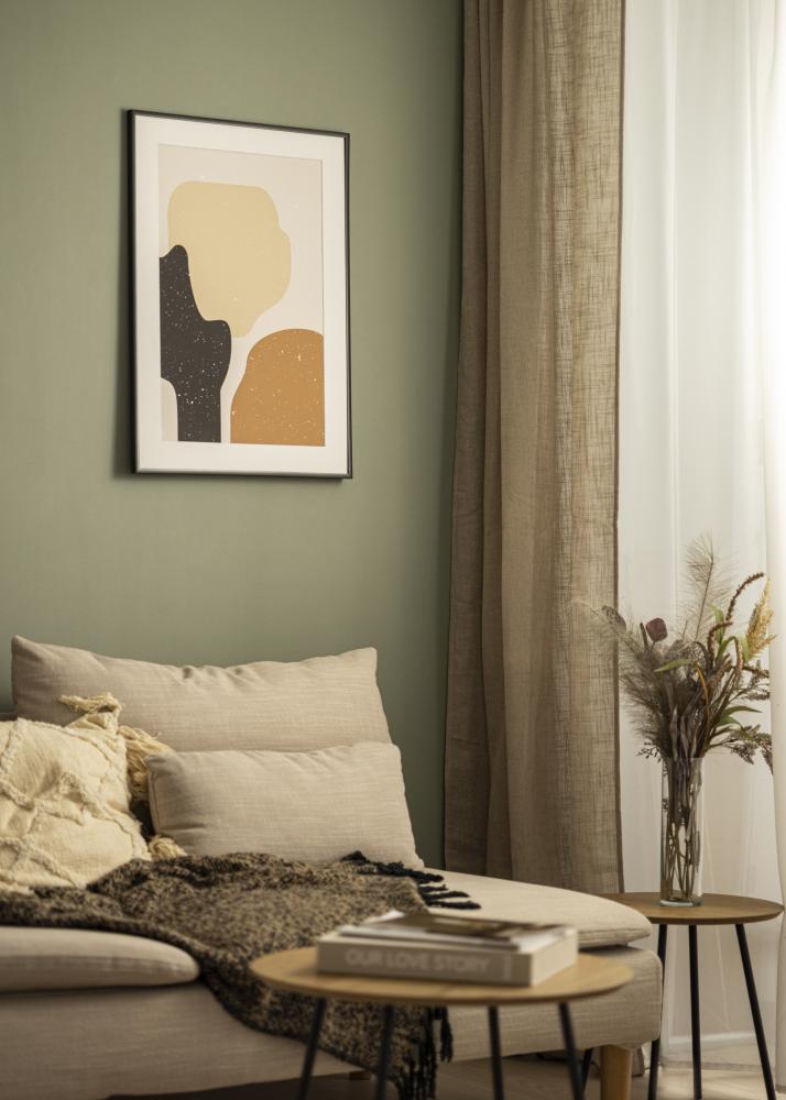 Rám Scandi matná černá 25x25 cm - Pasparty Bílý 16x16 cm