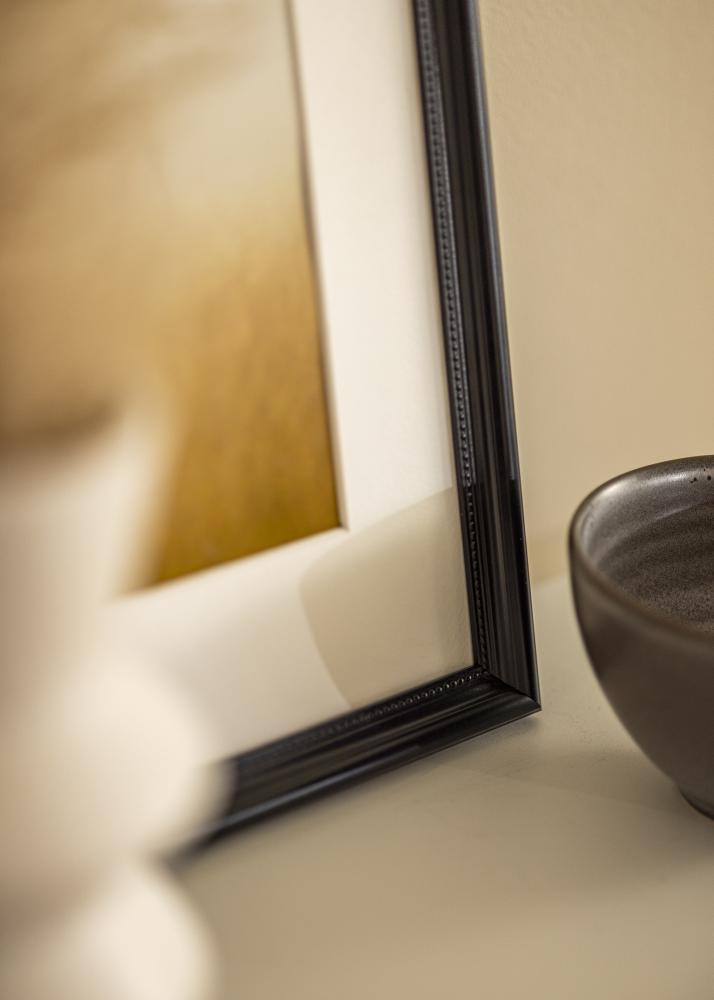 Rám Gala černý 13x18 cm - Pasparty Bílý B7 88x125 mm