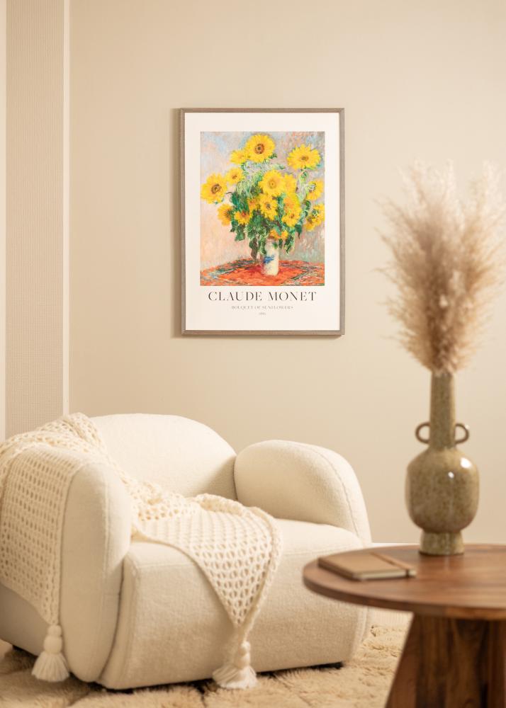 Rám Ares šedá 45x60 cm - Pasparty Bílý 12x18 inches