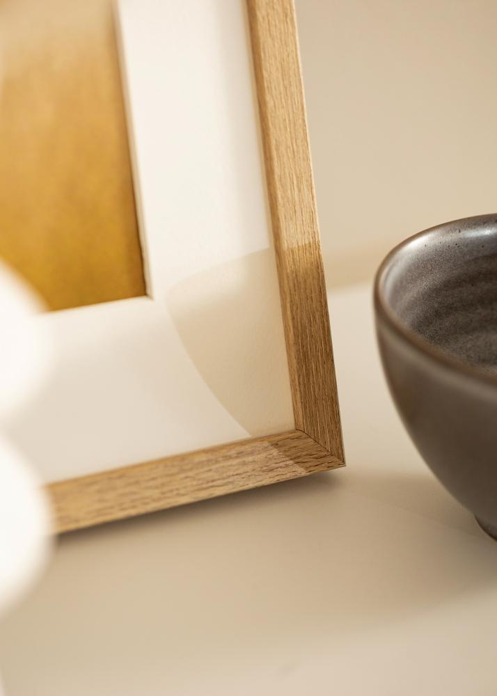 Rám Ares přírodní dub 50x70 cm - Pasparty Bílý 15x23 inches