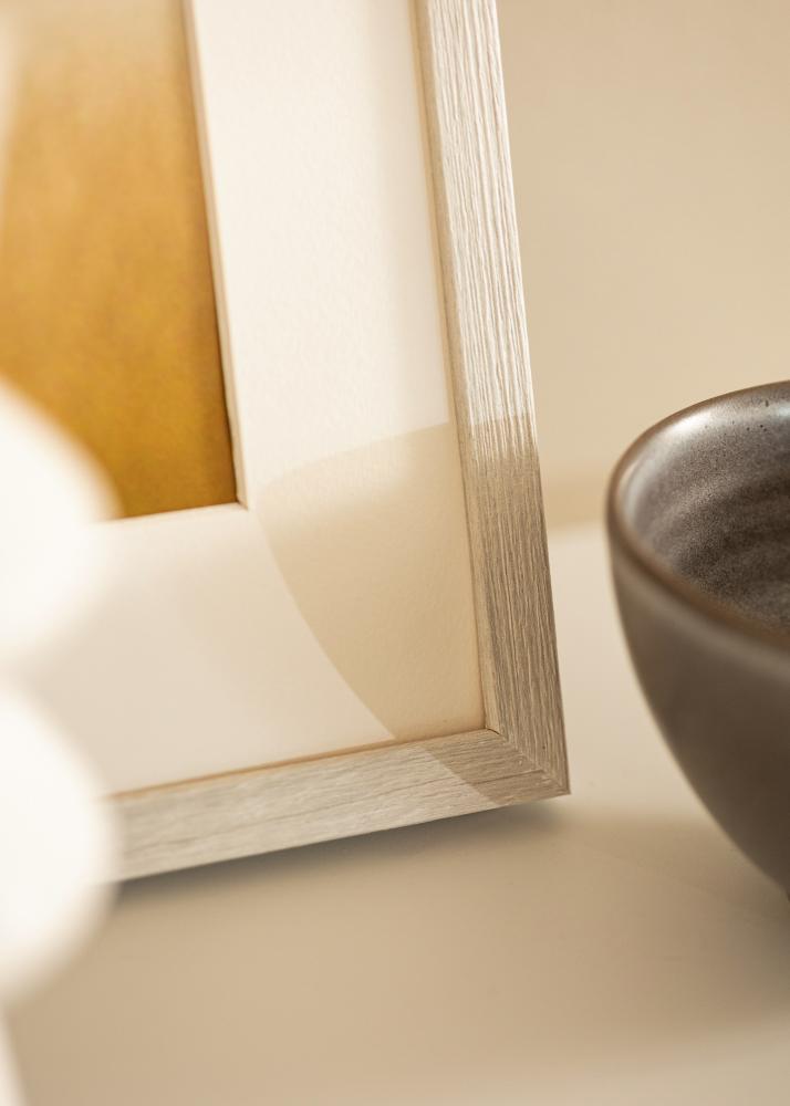 Rám Ares Bílý Dub 18x24 cm - Pasparty Bílý 13x17 cm