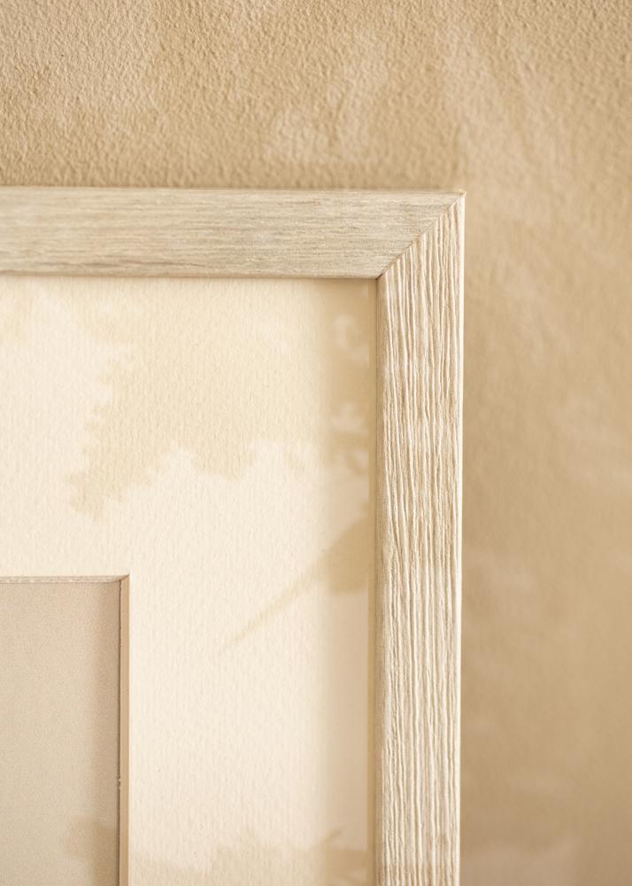 Rám Ares Bílý Dub 18x24 cm - Pasparty Bílý 13x17 cm