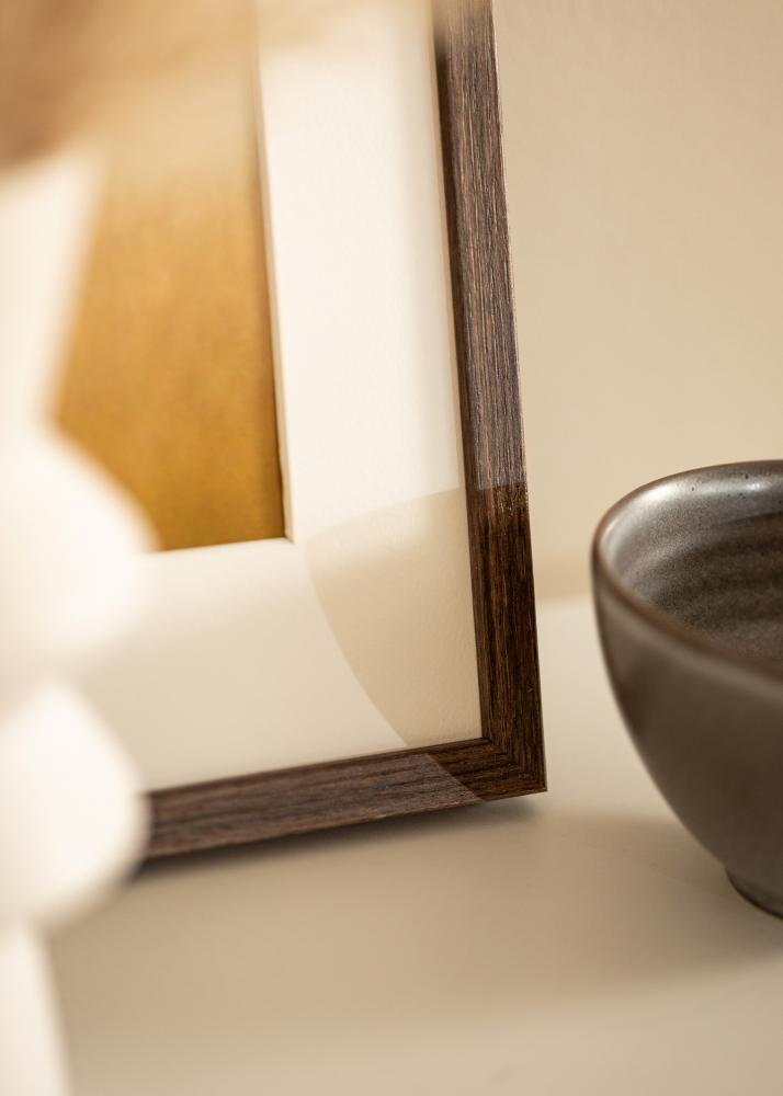 Rám Ares vlašský ořech 28x35 cm - Pasparty Bílý 18x25 cm