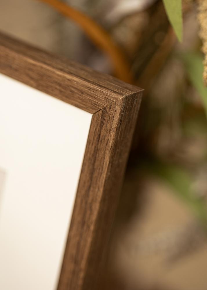 Rám Ares vlašský ořech 28x35 cm - Pasparty Bílý 18x25 cm