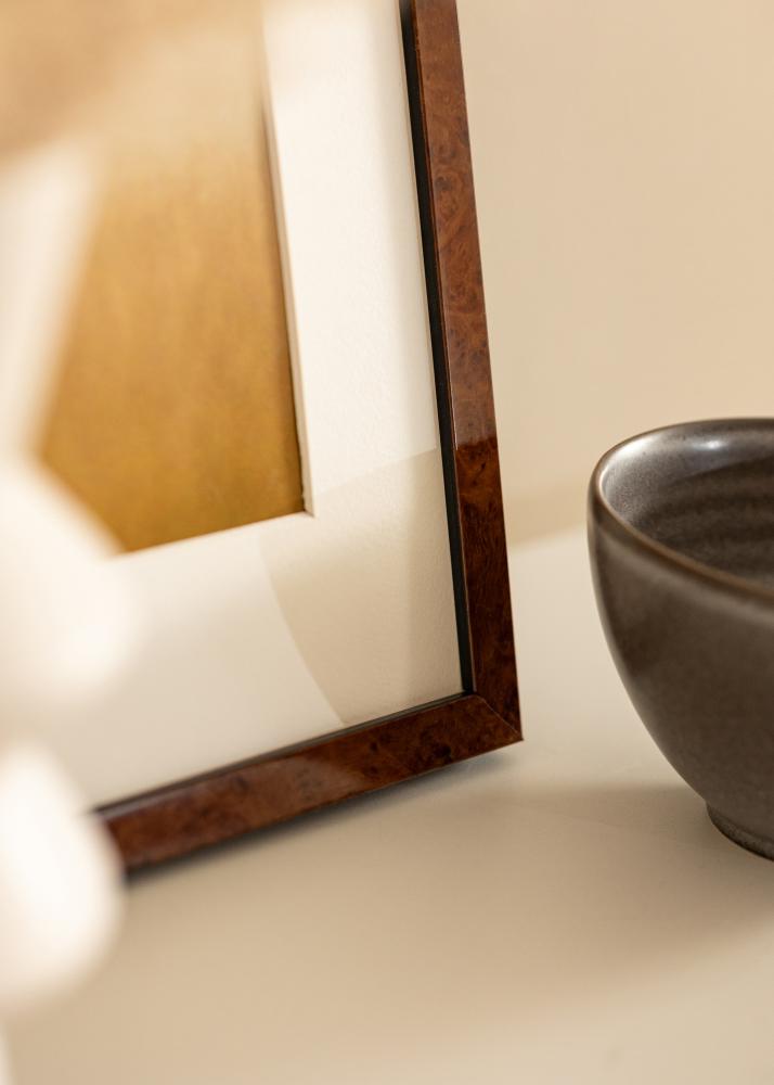 Rám Ares vlašský ořech 20x25 cm - Pasparty Bílý 15x20 cm