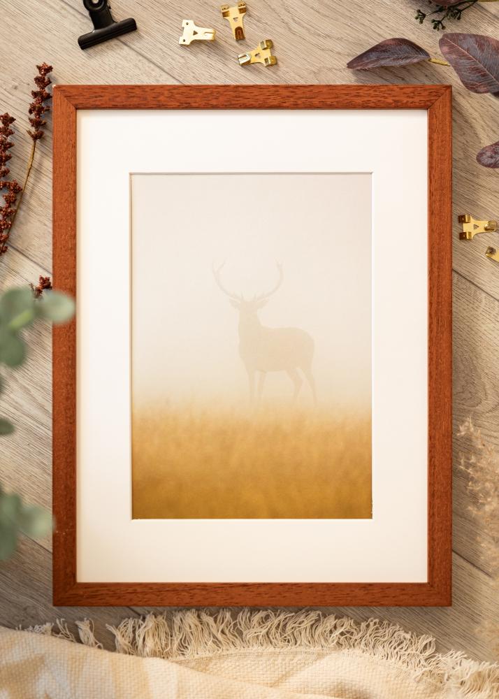 Rám Hermes Třešeň 42x59,4 cm - Pasparty Bílý 25x38 cm