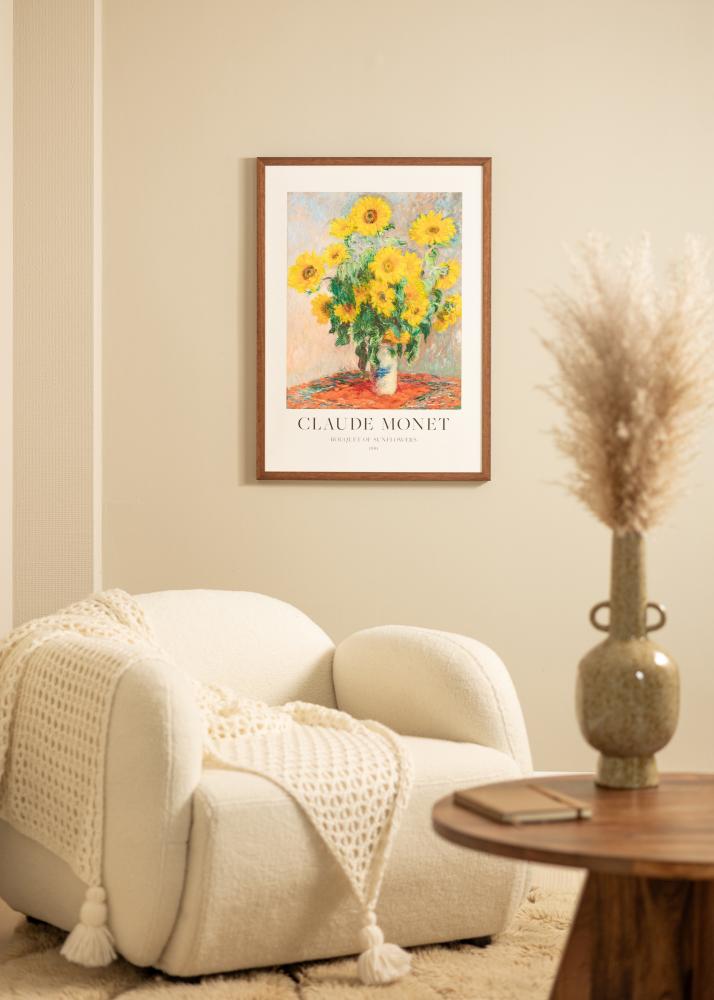 Rám Hermes Teak 40x50 cm - Pasparty Bílý 28x35 cm