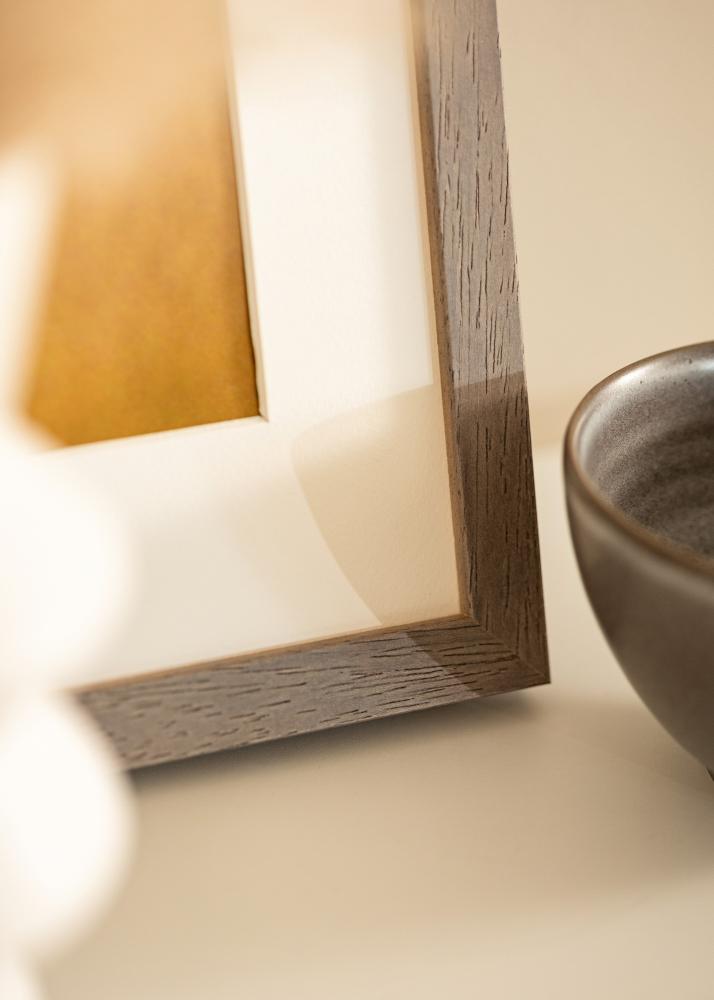 Rám Hermes šedá 60x80 cm - Pasparty Bílý 49,3x69,3 cm