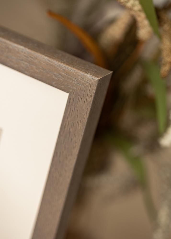 Rám Hermes šedá 60x80 cm - Pasparty Bílý 49,3x69,3 cm