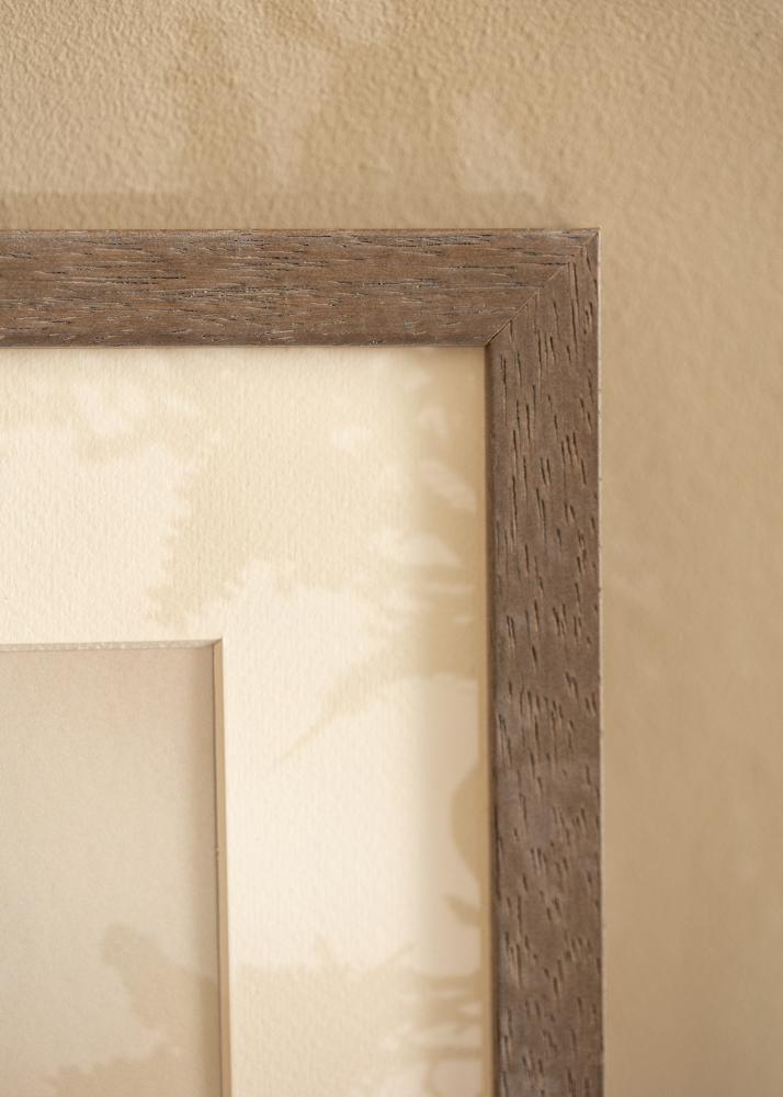 Rám Hermes šedá 60x80 cm - Pasparty Bílý 49,3x69,3 cm