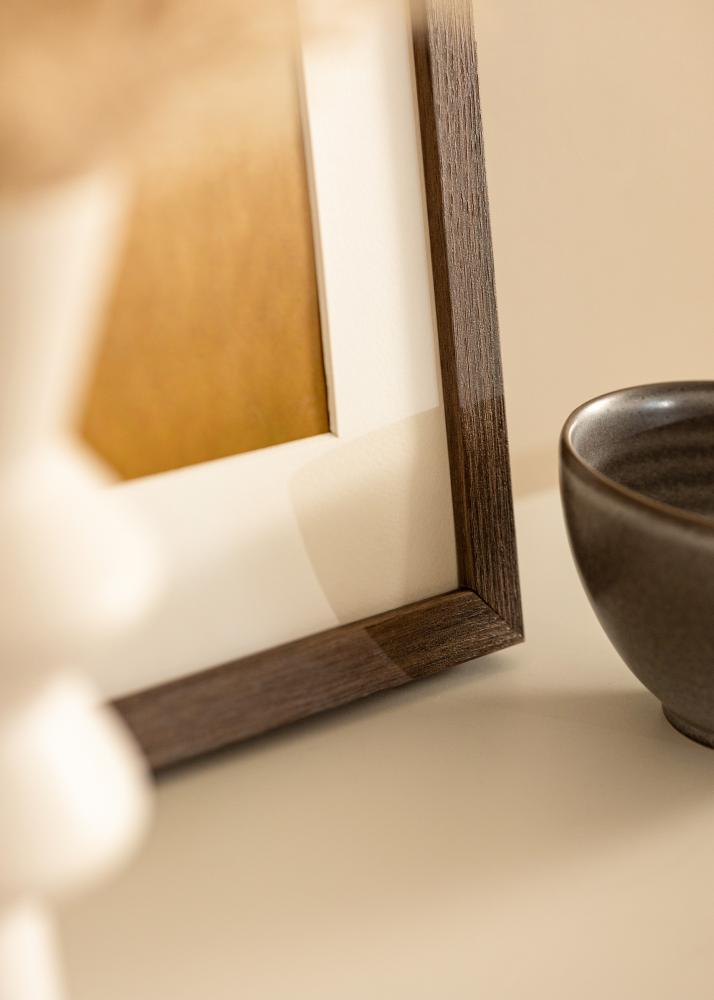 Rám Hermes vlašský ořech 70x90 cm - Pasparty Bílý 55x70 cm