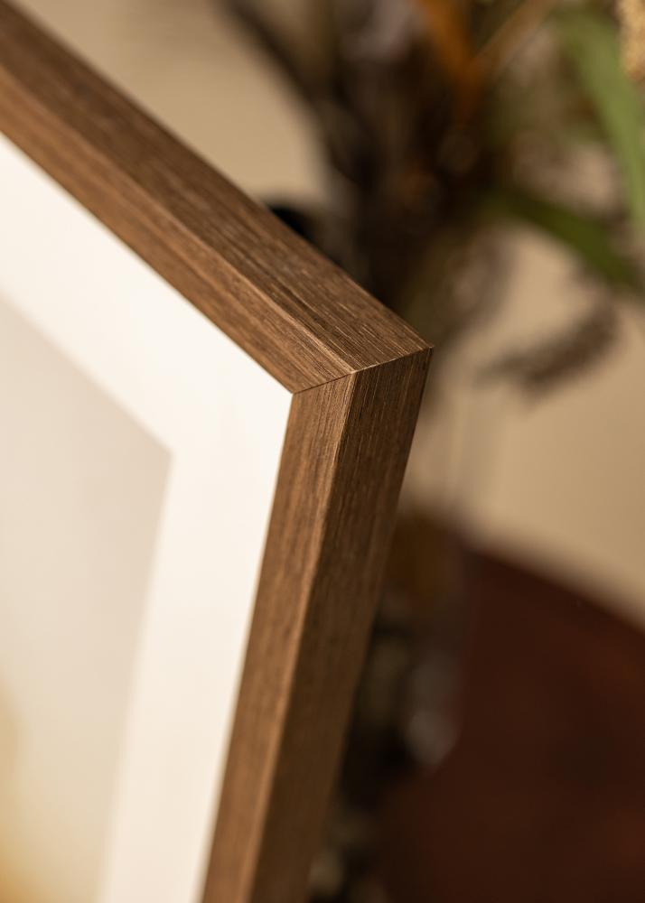 Rám Hermes vlašský ořech 70x90 cm - Pasparty Bílý 55x70 cm