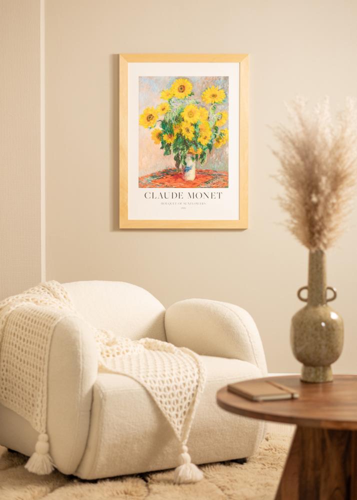 Rám Juno dřevo 40x50 cm - Pasparty Bílý 30x38 cm