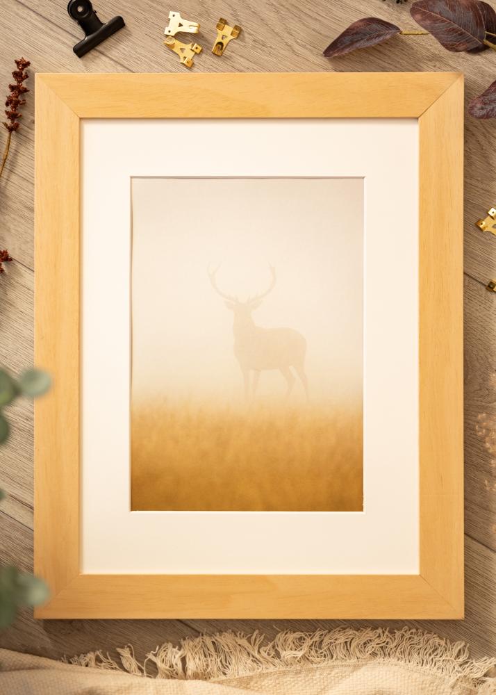 Rám Juno dřevo 40x50 cm - Pasparty Bílý 30x38 cm