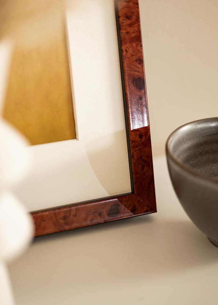 Rám Hermes vlašský ořech 60x80 cm - Pasparty Bílý 20x28 inches