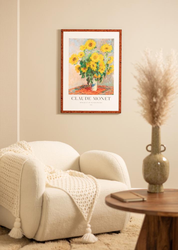 Rám Hermes vlašský ořech 60x80 cm - Pasparty Bílý 20x28 inches