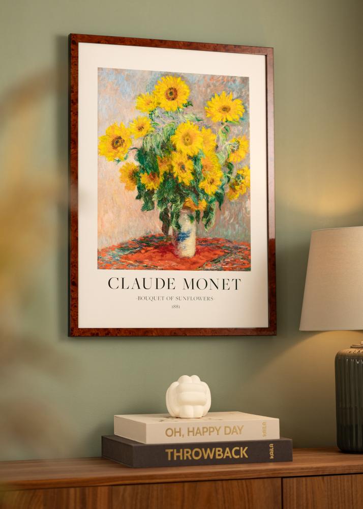 Rám Hermes vlašský ořech 60x80 cm - Pasparty Bílý 20x28 inches