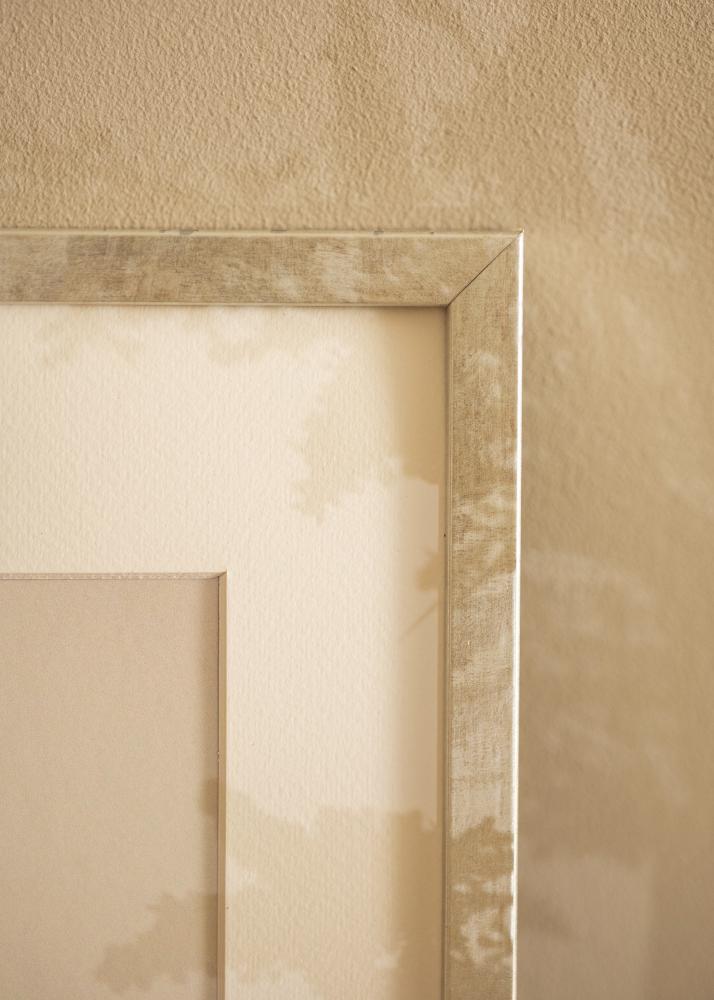 Rám Ares stříbro 24x30 cm - Pasparty Bílý 7x9 inches