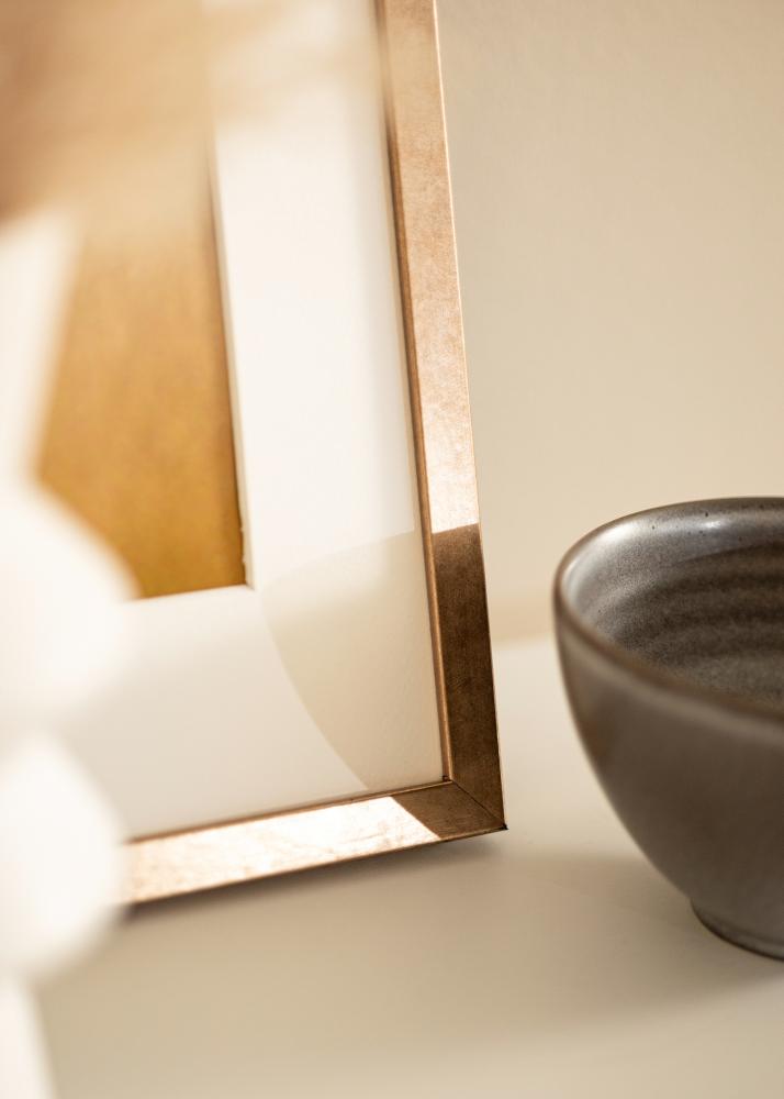 Rám Ares Mosaz 40x50 cm - Pasparty Bílý 30x40 cm