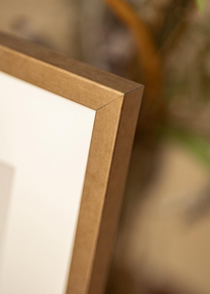 Rám Ares Mosaz 40x50 cm - Pasparty Bílý 30x40 cm