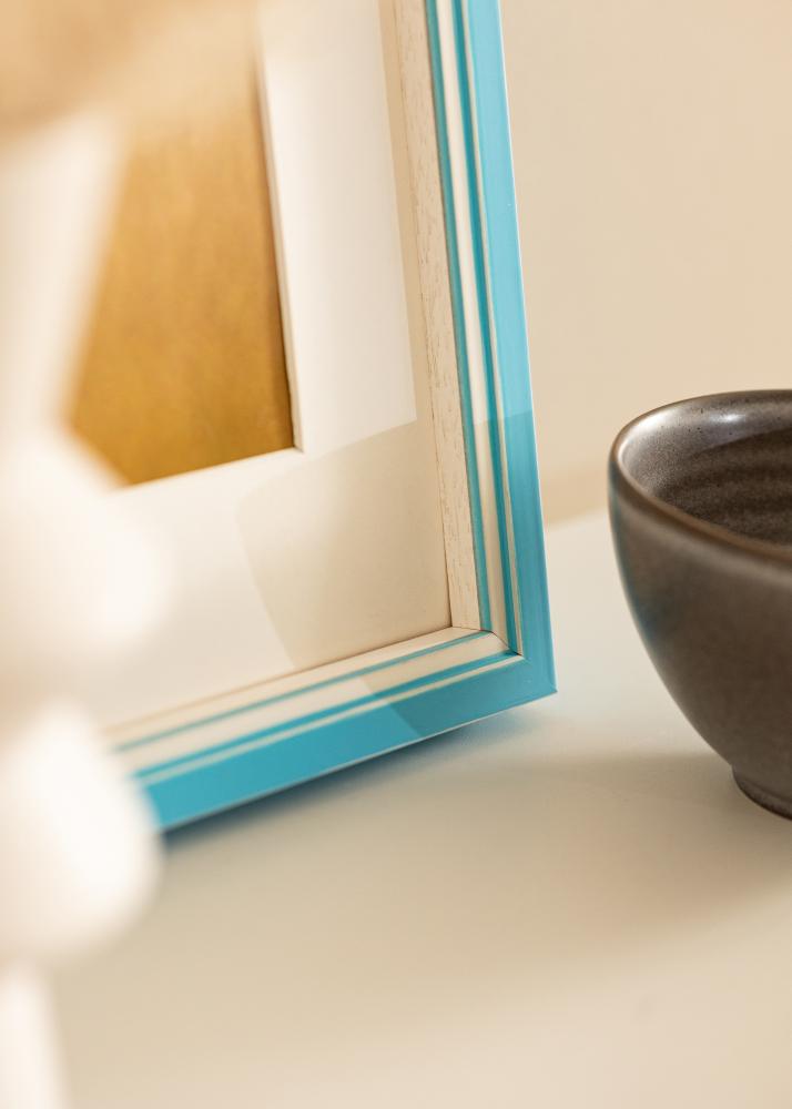 Rám Diana Světle modrá 30x40 cm - Pasparty Bílý 8x12 inches