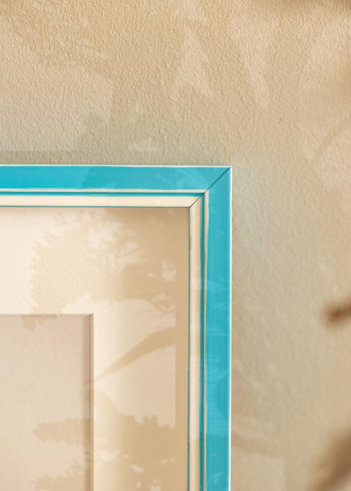 Rám Diana Světle modrá 30x40 cm - Pasparty Bílý 8x12 inches